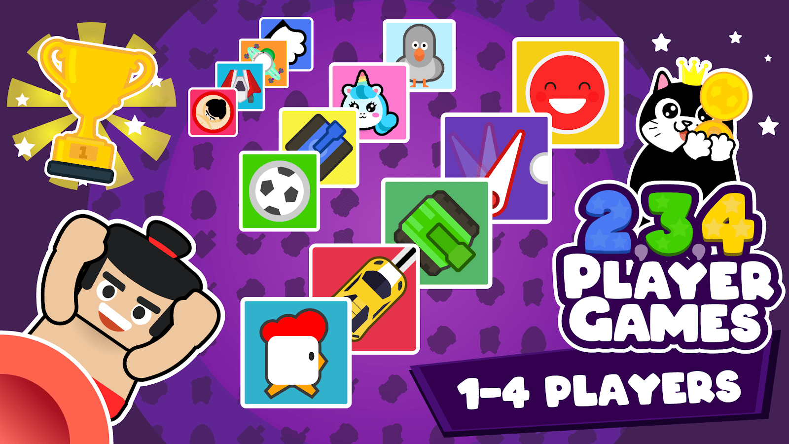 Игры на Двоих Троих 4 Игрока на Андроид